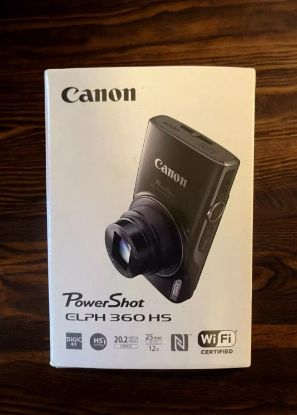 Picture of Canon PowerShot ELPH 360 HS Wi-Fi Digital Camera - Black (with Optical Zoom)