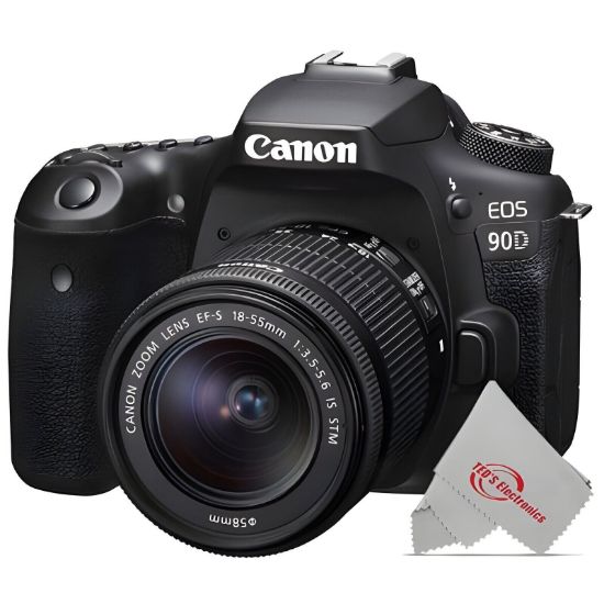 Picture of Canon EOS 90D 32.5MP APS-C DSLR Camera with 18-55mm Lens and Built-in Wi-Fi